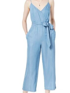 Maison Jules Light Blue Wide-Leg Jumpsuit
